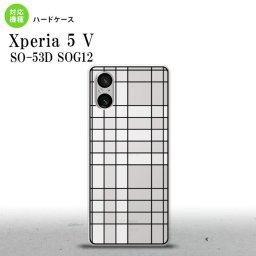 Xperia 5V Xperia 5V 背面ケース カバー ステンドグラス風 おしゃれ チェック ホワイト ステンドグラス風 2023年 10月発売 nk-xp55-sg46