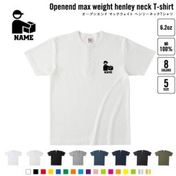 宅配業者2 名入れヘンリーネックTシャツ ヘンリーネック 名入れTシャツ 首元ネコ目ボタン ボタンTシャツ 首元アクセント メンズ レディース    クール便 運送 荷物