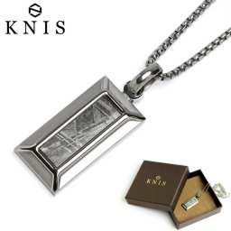 KNIS ニス メテオライト 隕石 ネックレス メンズ シンプル プレート ステンレス 人気 ブランド ペンダント KN-NC001