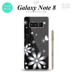 【SC01K】【スマホケース/スマホカバー】【ギャラクシー ノート8】SC01K スマホケース Galaxy Note8 SC-01K カバー ギャラクシー ノート8 花柄・ガーベラ 黒 nk-sc01k-065【メール便送料無料】