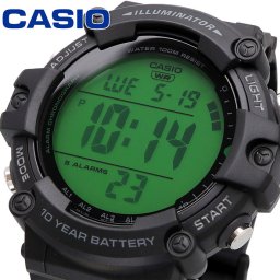 CASIO 腕時計 カシオ 時計 ウォッチ チープカシオ チプカシ スタンダード デジタル AE-1500WHC-1AV メンズ ブラック グリーン液晶 海外モデル [並行輸入品]