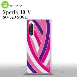 Xperia10V Xperia10V 背面ケース カバー ステンドグラス風 おしゃれ 帯 ピンク ステンドグラス風 2023年 7月発売 nk-xp105-sg14