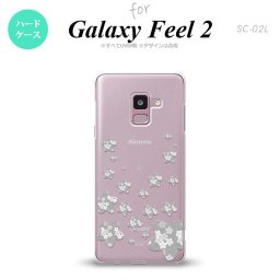 Galaxy Feel 2 ギャラクシー フィール 2 SC-02L スマホケース カバー ハードケース 花柄・サクラ（B） グレー nk-sc02l-187[スマホ,スマホケース,スマホカバー,ケース,カバー,ジャケット]