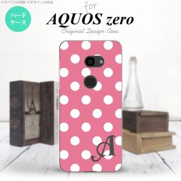 AQUOS zero アクオス ゼロ 801SH スマホケース カバー ハードケース ドット・水玉 ピンク イニシャル 対応 nk-801sh-104i[スマホ,スマホケース,スマホカバー,ケース,カバー,ジャケット]