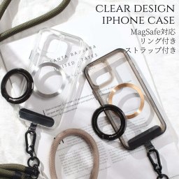 iphone13 ケース クリア リング付き ショルダー iphone13mini iphone13Pro iphone13ProMAX マグセーフ magsafe リング ホルダー マグネット 13 13mini 13Pro 13ProMAX アイフォン スマホケース スタンド ストラップ付き 13ミニ 大人可愛い ゴールド レディース 送料無料