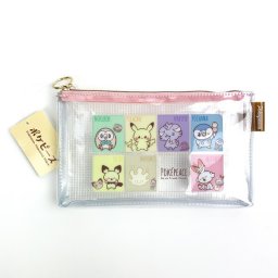 ポケモン ピカチュウ ペンポーチ ペンケース クリア素材  PVC PK ピンク