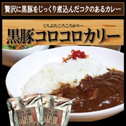 【黒豚コロコロカリー2袋セット】カレー レトルト 送料無料 長期保存 スパイス ポーク カリー 豚肉 黒豚 カツカレー ポークカレー 惣菜 お手軽 時短/黒豚カレー2袋セット/黒かつ亭