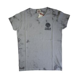 フランクリン＆マーシャル：タイダイ染め ロゴプリント Tシャツ (グレー)[Tシャツ 男性下着 メンズインナー 人気ブランド おすすめギフト 誕生日プレゼント メンズファッション]