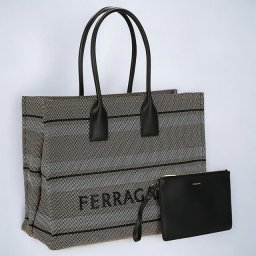 フェラガモ トートバッグ レディース ブランド Ferragamo 214955FAB CALF BENEO 765 596 グレー