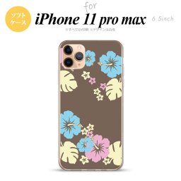 iPhone11ProMax iPhone11pro max スマホケース ソフトケース ハイビスカス C 茶 メンズ レディース nk-i11pm-tp452