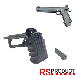 ハイキャパ グリップ フィンガータイプB RSオリジナル商品 マルイ WE BATON Hi-CAPA 東京マルイ ナインボール ライラクス ガスガン サバゲー カスタム 自作パーツ 3Dプリンター GUN-GRP5