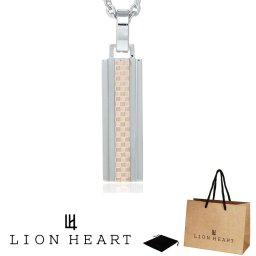 正規品 送料無料 ライオンハート LION HEART ペンダント ネックレス 04N141 04N141SL ステンレス 316L サージカルステンレス ペアライン プレート モチーフ レディース シルバー ピンクゴールド 女性 ギフト プレゼント おすすめ 誕生日 クリスマス バレンタイン お祝い