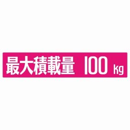 最大積載量 ピンク 100kg ゴシック体 ステッカー シール カーステッカー 自動車用 トラック 重量 25x5cm カーサイン