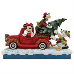 ジムショア Jim Shore ディズニー トラディション Disney Traditions ミッキー＆フレンズ ウィズ レッドトラック フィギュア 置物 人形 6010868 ミッキーマウス インテリア