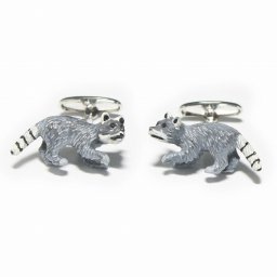 鎌倉カフス工房 アライグマカフスボタン・カフリンクス メンズ  cf1015 結婚式 旦那 プレゼント ギフト 彼氏 父の日 誕生日プレゼント