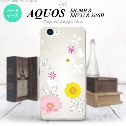 【SH04H】【スマホケース/スマホカバー】【アクオス ゼータ】SH04H スマホケース AQUOS ZETA SH04H カバー アクオス ゼータ 花柄・ミックス（B） 白 nk-sh04h-274【メール便送料無料】