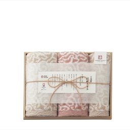 今治謹製 紋織タオル タオルセット ピンク フェイスタオル×2、ウォッシュタオル×1