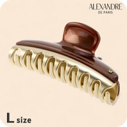 アレクサンドル ドゥ パリ ヘアクリップ レディース ブランド ALEXANDRE DE PARIS ヴァンドームLクリップ ICCL-12832-02-X4 PAIL BROWN