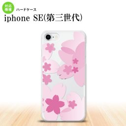 iPhoneSE 3 iPhoneSE 3 スマホケース ハードケース 花柄 サクラ A ピンク メンズ レディース nk-ise3-053