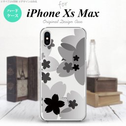 iPhoneXsMax iPhone XS Max スマホケース ハードケース 花柄 サクラ A 黒 メンズ レディース nk-ixm-051