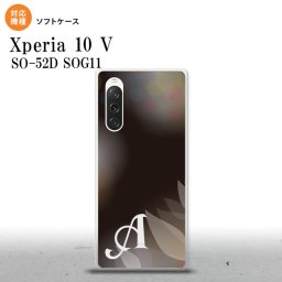 Xperia10V Xperia10V スマホケース 背面ケースソフトケース ぼかし 花柄 黒 +アルファベット 2023年 7月発売 nk-xp105-tp1595i