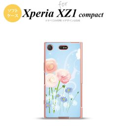 【SO02K】【スマホケース/スマホカバー】【エクスペリア XZ1】SO02K スマホケース Xperia XZ1 Compact SO-02K カバー エクスペリア XZ1 花柄・ミックス（C） 青 nk-so02k-tp281【メール便送料無料】