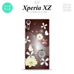 【SO01J】【スマホケース/スマホカバー】【エクスペリア XZ 】SO01J スマホケース XPERIA XZ SO-01J カバー エクスペリア XZ  花柄・ミックス（B） 茶 nk-so01j-276【メール便送料無料】