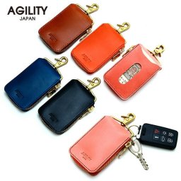 『ペロケ』(全5色)ブッテーロ/【キーケース スマートキー カード 本革 レザー メンズ キーポーチ パスケース 一体型 ラウンドファスナー 薄い ベルトループ 日本製】【AGILITY affa(アジリティアッファ)】(1632)[M便 3/3]
