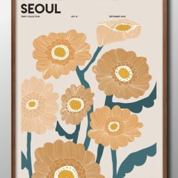 フラワーマーケット 花 ボタニカル A3 サイズ ポスター アート おしゃれ 絵画 インテリア 北欧 イラスト マット紙 艶消し アートパネル 額 フレーム デザイン 壁掛け ギフト 新築祝い ディスプレイ 引越し祝い　新生活　空間デザイン 