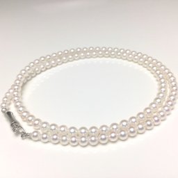 真珠 ネックレス パール 鑑別 アコヤ真珠  3.5-4.0mm ホワイト シルバー クラスップ 79225 イソワパール