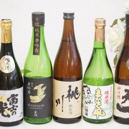 地酒純米酒特集5本セット(桃川 純米酒(青森県) 早川酒造 天一 純米酒(三重県) 安達本家 富士の光 純米酒(三重県) 金鯱 夢吟香 純米酒(愛知県) 秋田銘醸 まなぐ凧 純米酒(秋田県)) 720ml×5本