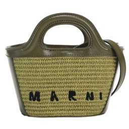 マルニ MARNI カゴバッグ 2way ハンドバッグ バスケットバッグ ロゴ BMMP0067Q0 P3860 00V25 カーキ