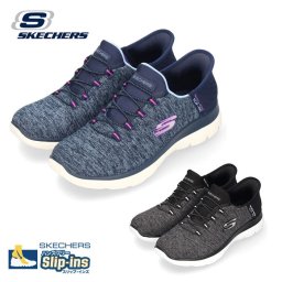 SKECHERS 149937 レディース スリッポン スニーカー スケッチャーズ スリップインズ サミッツ ダズリング ヘイズ NVPR ネイビー BKW ブラック 