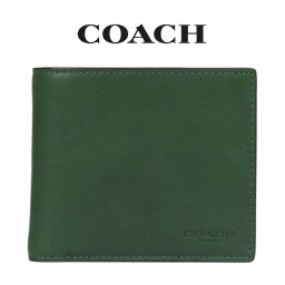 送料無料 コーチ COACH アウトレット 敬老の日 メンズ 財布 二つ折り財布 CZ268 AR2(ハンター グリーン) グリーン (プレゼント 本革 レザー コンパクト)