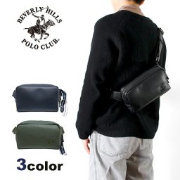 ビバリーヒルズポロクラブ ボディバッグ メンズ ブランド Men's 横型ボディバッグ PU バッグ 選べるモデル プレゼント 実用的