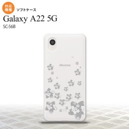 SC-56B Galaxy A22 スマホケース ソフトケース 花柄 サクラ D クリア グレー メンズ レディース nk-a22-tp187