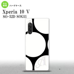Xperia10V Xperia10V スマホケース 背面ケース ハードケース 水玉 B 黒 白 +アルファベット 2023年 7月発売 nk-xp105-1113i