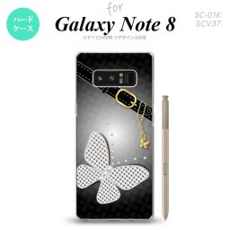 【SC01K】【スマホケース/スマホカバー】【ギャラクシー ノート8】SC01K スマホケース Galaxy Note8 SC-01K カバー ギャラクシー ノート8 バタフライ・蝶(E) 黒 nk-sc01k-324【メール便送料無料】