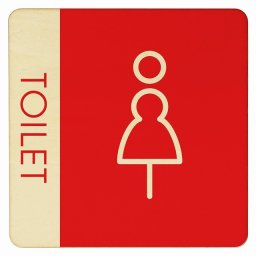 9x9cm トイレ 御手洗 TOILET トイレマーク K1 女 WOMENS ピクトサイン 木製ドアサイン ドアプレート インテリア 施設 案内