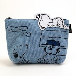 スヌーピー POP UP コミック 化粧ポーチ ブラザーズ 小物入れ ブルー