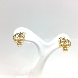 真珠 ピアス パール 白蝶真珠天然ケシ スタッド 3.0-3.5mm ゴールド（ナチュラル） K18 イエローゴールド 69040 イソワパール