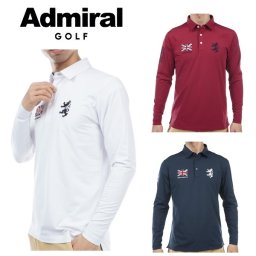 アドミラル ゴルフ メンズ フラッグ ロングスリーブシャツ ADMIRAL ADMA377 2023年秋冬モデル お誕生日祝い お祝い 記念品 お父さん 父の日 彼氏 男性 30代 40代 50代 60代  還暦祝い 敬老の日 人気プレゼント プレゼント