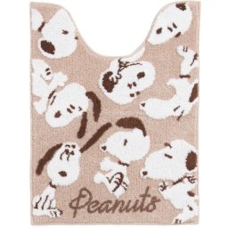スヌーピー PEANUTS ロングトイレマット フラッフィー  BE ベージュ 80×60