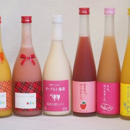 果物梅酒6本セット(あまおう梅酒 ミルクたっぷりいちごの梅酒 ミルクたっぷりマンゴーの梅酒 もも梅酒 ヨーグルト梅酒(福岡) 馬路村のゆず梅酒) 500ml×3本 720ml×3本
