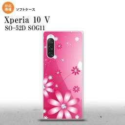 Xperia10V Xperia10V スマホケース 背面ケースソフトケース 花柄 ガーベラ ピンク 2023年 7月発売 nk-xp105-tp066