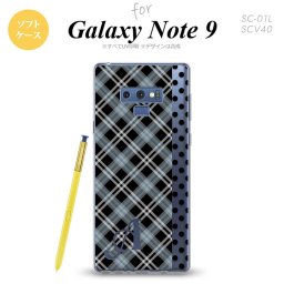 Galaxy Note 9 ギャラクシー ノート9 SC-01L SCV40 スマホケース カバー ソフトケース タータン・ドット 黒 イニシャル 対応 nk-note9-tp1535i[スマホ,スマホケース,スマホカバー,ケース,カバー,ジャケット]