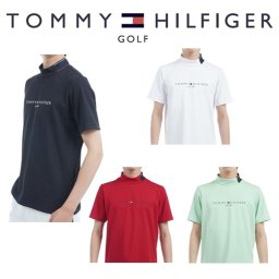 トミーヒルフィガー ゴルフ メンズ ロゴジャガード 半袖モックネックシャツ TOMMY HILFIGER  THMA531 2025年春夏モデル お誕生日祝い お祝い 記念品 お父さん 父の日 彼氏 男性 30代 40代 50代 60代  還暦祝い 敬老の日 人気プレゼント プレゼント