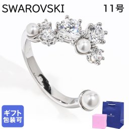 スワロフスキー SWAROVSKI リング 指輪 11号 Constella コンステラ オープンリング クリスタルパール クリア シルバー 5705598 ジュエリー 母の日【スペシャルラッピング660円(別売り)】 即日発送 アクセサリー 彼女 ホワイトデー