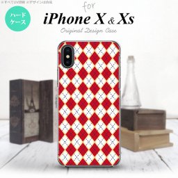 【iPhoneX】【スマホケース/スマホカバー】【アイフォンX】iPhoneX スマホケース カバー アイフォンX アーガイル 赤×青 nk-ipx-1403【メール便送料無料】