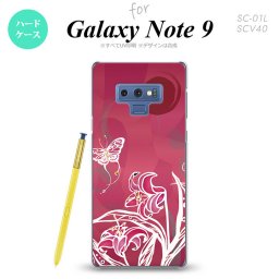 Galaxy Note 9 ギャラクシー ノート9 SC-01L SCV40 スマホケース カバー ハードケース 蝶と花 ピンク nk-note9-1542[スマホ,スマホケース,スマホカバー,ケース,カバー,ジャケット]